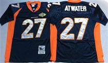 Denver Broncos #27 Steve Atwater Blue Super Bowl Stitched Mitchell and Ness Jersey