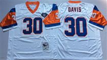 Denver Broncos #30 Terrell Davis White 75TH Stitched Mitchell and Ness NFL Jersey