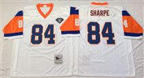 Denver Broncos #84 Shannon Sharpe White 75TH Stitched Mitchell and Ness NFL Jersey