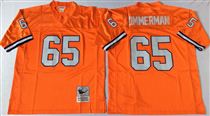 Denver Broncos #65 Gary Zimmerman Orange Stitched Mitchell and Ness NFL Jersey
