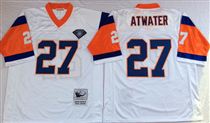 Denver Broncos #27 Steve Atwater White 75TH Stitched Mitchell and Ness NFL Jersey