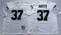 Oakland Raiders #37 Lester Hayes White Stitched Mitchell and Ness Jersey