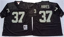 Oakland Raiders #37 Lester Hayes Black Stitched Mitchell and Ness Jersey