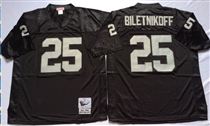 Oakland Raiders #25 Fred Biletnikoff Black Stitched Mitchell and Ness Jersey