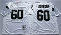 Oakland Raiders #60 Otis Sistrunk White Stitched Mitchell and Ness Jersey