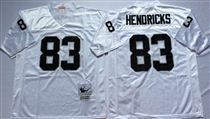 Oakland Raiders #83 Ted Hendricks White Stitched Mitchell and Ness Jersey