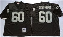Oakland Raiders #60 Otis Sistrunk Black Stitched Mitchell and Ness Jersey