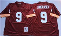 Washington Redskins #9 Sonny Jurgensen Red Stitched Mitchell and Ness Jersey