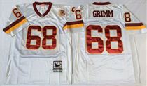 Washington Redskins #68 Russ Grimm White Stitched Mitchell and Ness Jersey