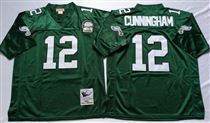 Philadelphia Eagles #12 Randall Cunningham Green Stitched Mitchell and Ness Jersey