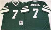 Philadelphia Eagles #7 Ron Jaworski White Stitched Mitchell and Ness NFL Jersey
