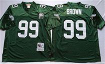 Philadelphia Eagles #7 Ron Jaworski Green Stitched Mitchell and Ness NFL Jersey