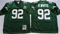 Philadelphia Eagles #92 Reggie White Green Stitched Mitchell and Ness Jersey