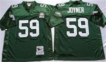 Philadelphia Eagles #59 Seth Joyner Green Stitched Mitchell and Ness Jersey