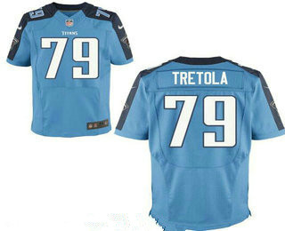 Stitched Tennessee Titans #79 Sebastian Tretola Light Blue Nike NFL Elite Jersey