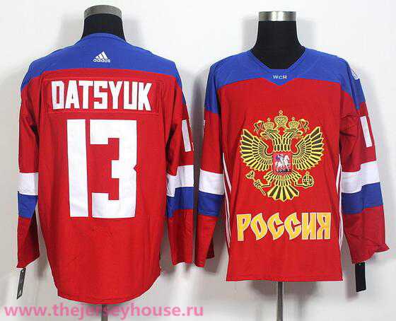 Team Russia #13 Pavel Datsyuk Red 2016 World Cup Of Hockey adidas WCH Game Jersey