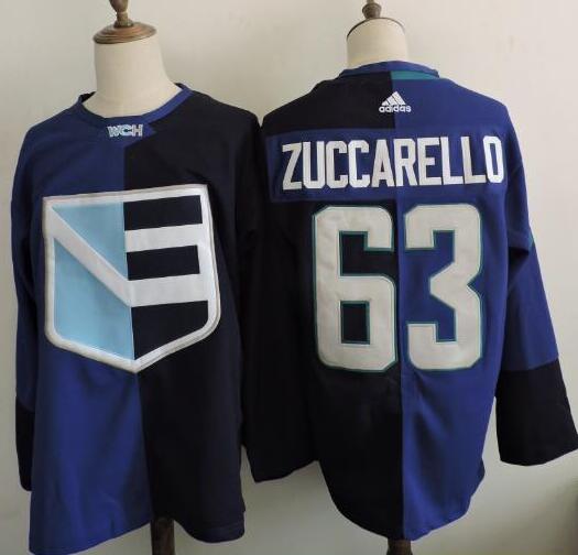 Men's Europe Hockey #63 Mats Zuccarello Adidas Royal World Cup Of Hockey 2016 Premier Player Jersey