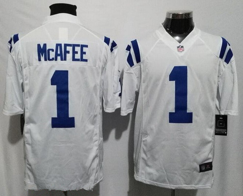 Stitched Indianapolis Colts #1 Pat McAfee White Road NFL Nike Stitched Jersey