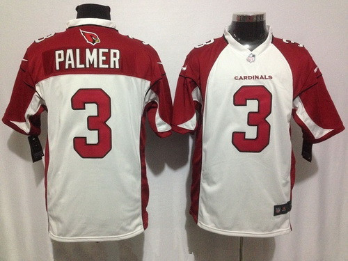 Stitched Arizona Cardinals #3 Carson Palmer White Road Stitched NFL Nike Elite Jersey
