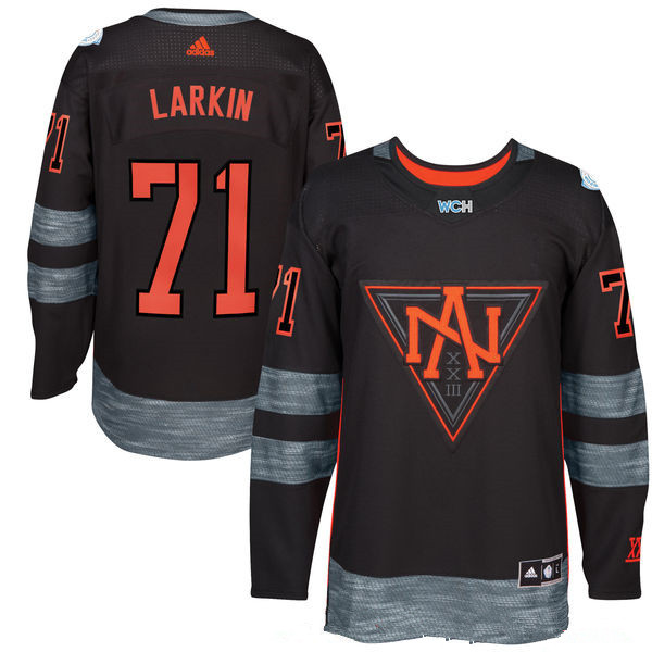 NHL North America Hockey #71 Dylan Larkin Black 2016 World Cup of Hockey Stitched adidas WCH Game Jersey