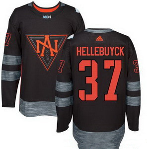 NHL North America Hockey #37 Connor Hellebuyck Black 2016 World Cup of Hockey Stitched adidas WCH Game Jersey
