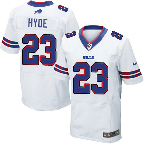 Nike Men'sNFL Buffalo Bills #23 Micah Hyde Elite White Road Jersey