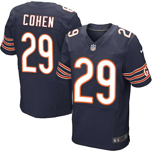 Nike Men's Chicago Bears #29 Tarik Cohen Navy Blue Team Color Stitched NFL Elite Jersey