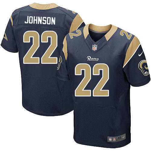 Nike Men's Los Angeles Rams #22 Trumaine Johnson Navy Blue Alternate Stitched NFL Elite Jersey