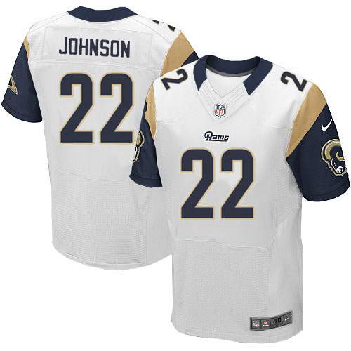 Nike Men's Los Angeles Rams #22 Trumaine Johnson White Stitched NFL Elite Jersey