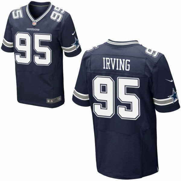 Nike Dallas Cowboys #95 David Irving Home Stitched Navy Men's Elite Jersey