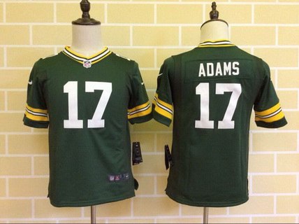 Youth Green Bay Packers #17 Davante Adams Green Team Color NFL Nike Game