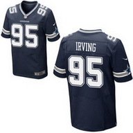 Dallas Cowboys #95 David Irving Home Navy Men's Stitched Nike Elite Jersey