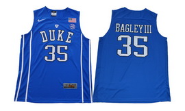 Duke Blue Devils 35 Marvin Bagley III Blue College Basketball Jersey
