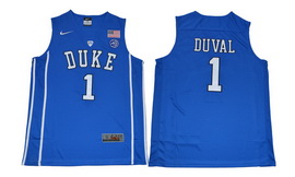 Duke Blue Devils 1 Trevon Duval Blue College Basketball Jersey