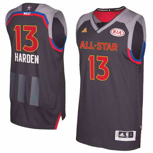 #13 James Harden adidas Charcoal 2017 NBA All-Star Game Replica Jersey