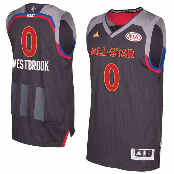 #0 Russell Westbrook adidas Charcoal 2017 NBA All-Star Game Replica Jersey