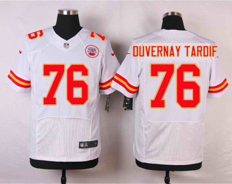 Nike Kansas City Chiefs #76 Laurent Duvernay-Tardif White Stitched Elite Jersey
