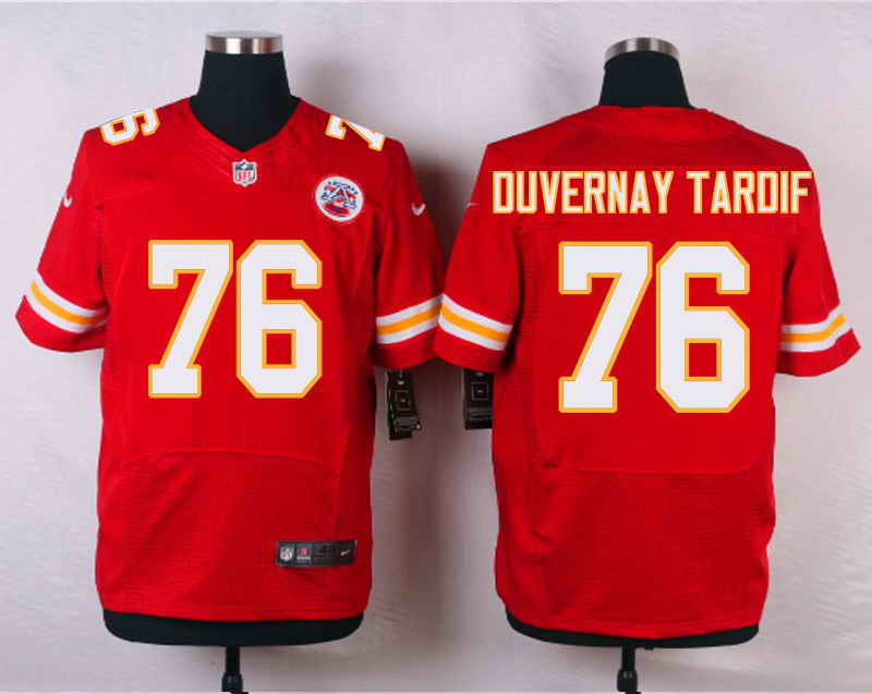 Nike Kansas City Chiefs #76 Laurent Duvernay-Tardif Red Stitched Elite Jersey