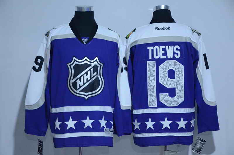 Men's Chicago Blackhawks #19 Jonathan Toews Blue 2017 All Star NHL Jersey