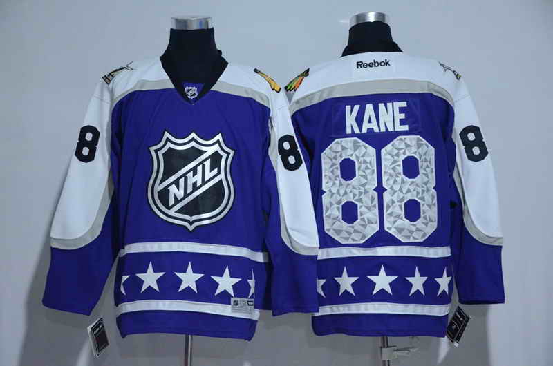 Men's Chicago Blackhawks #88 Patrick Kane Blue 2017 All Star NHL Jersey