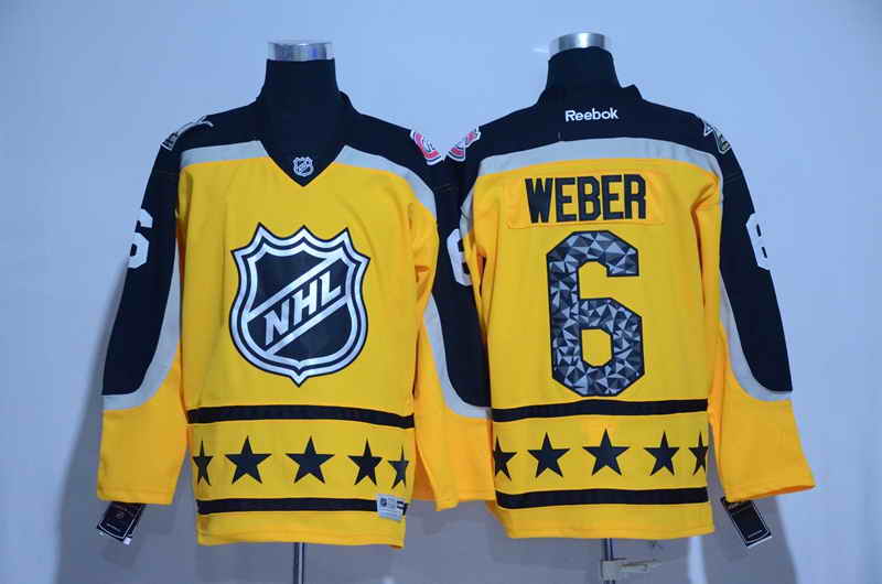 Men's Montreal Canadiens #6 Shea Weber Yellow 2017 All Star NHL Jersey