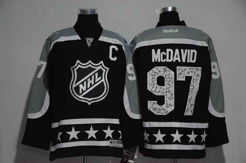 Men's Edmonton Oilers #97 Connor McDavid Black  2017 All Star Jersey