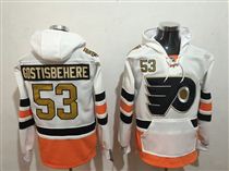 Flyers #53 Shayne Gostisbehere White All Stitched Hoody Sweatshirt