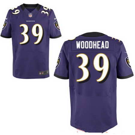 Men's Baltimore Ravens #39 Danny Woodhead Purple NFL Nike Stitched Elite Jersey