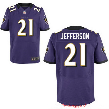 Men's Baltimore Ravens #21 Tony Jefferson Purple NFL Nike Stitched Elite Jersey
