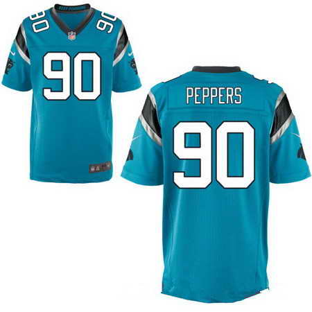 Men's Carolina Panthers #90 Julius Peppers Light Blue Alternate Nike NFL Stitched Elite Jersey