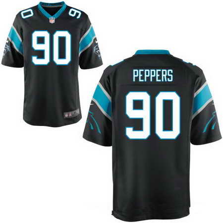 Men's Carolina Panthers #90 Julius Peppers Black Nike NFL Stitched Elite Jersey