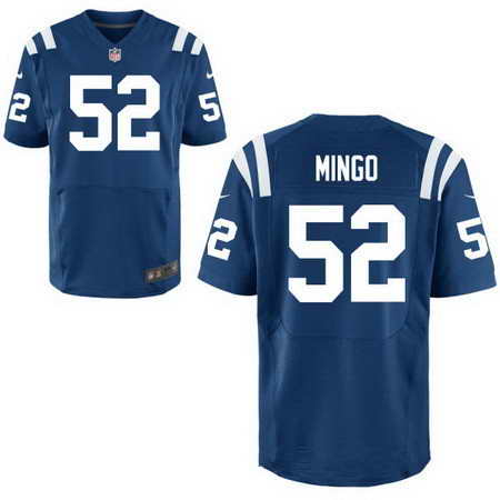 Men's Indianapolis Colts #52 Barkevious Mingo Royal Blue Team Color Nike NFL Stitched Elite Jersey