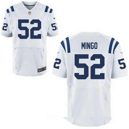 Men's Indianapolis Colts #52 Barkevious Mingo White Nike NFL Stitched Elite Jersey