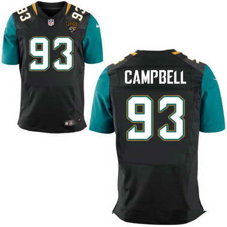 Men's Jacksonville Jaguars #93 Calais Campbell Black Nike NFL Stitched Elite Jersey